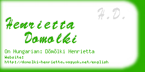 henrietta domolki business card