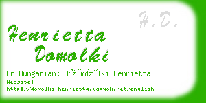 henrietta domolki business card